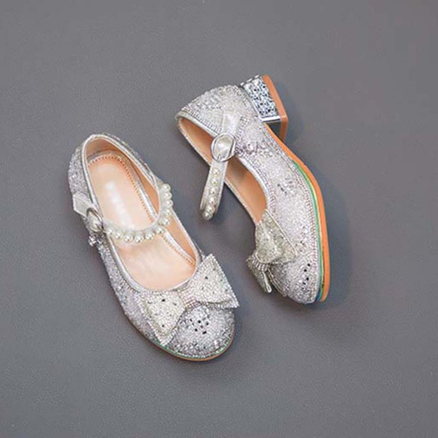 New type追加！[IJGE] 子供靴 女の子 可愛い 子供シューズ キッズシューズ 蝶結び 可愛いリボン オシャレ フォーマル靴 秋冬 学院風 姫系 バックルシューズ