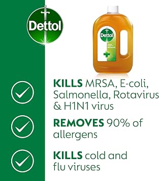 Dettol Original Liquid Antiseptic Disinfectant for First Aid, Wounds and Cuts, 750 ml (Pack of 2)