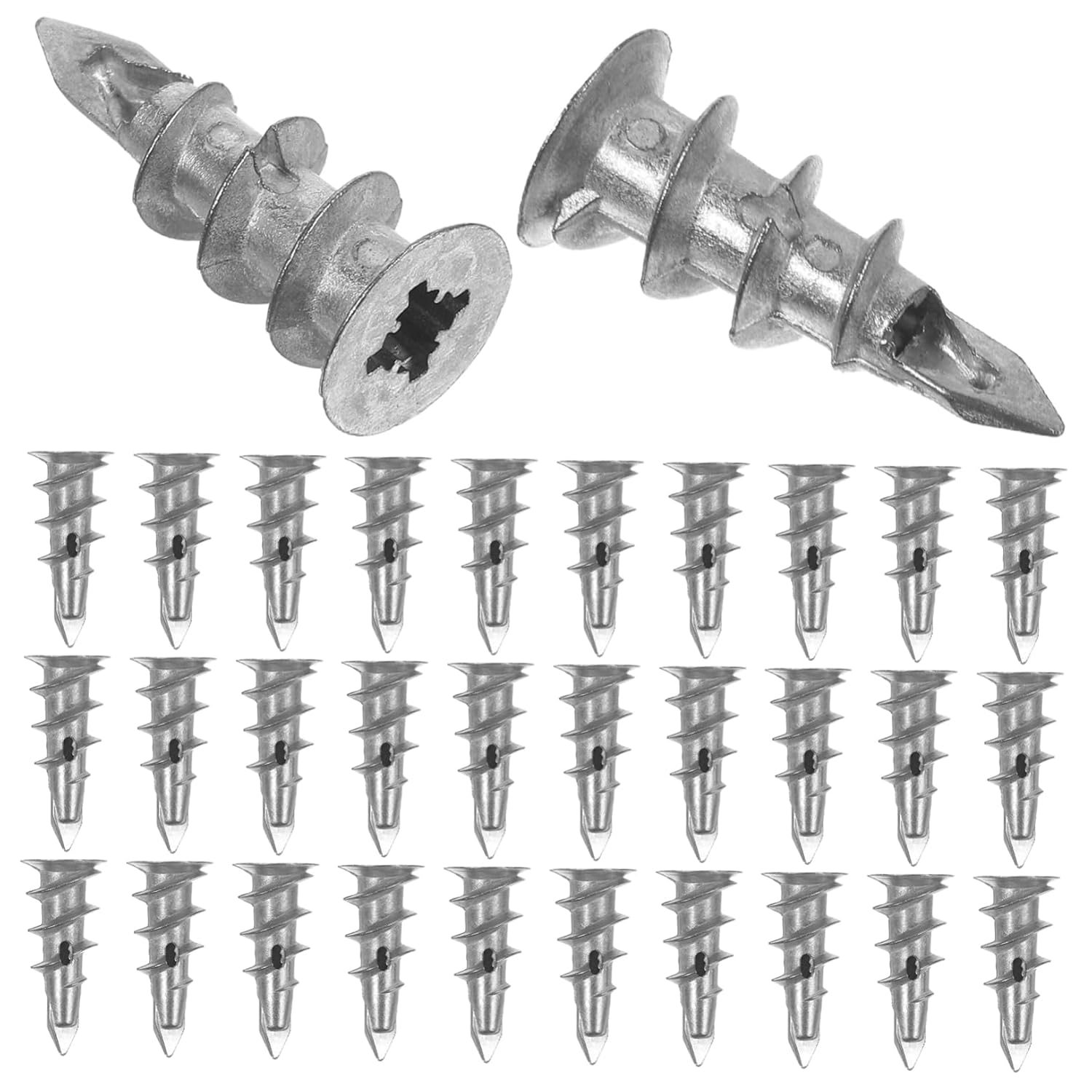 100pcs Self-Drilling Wall Anchors for Drywall and Expansion Screws for Hanging Arts and Frames Easy Installation Suitable for Home and Office Use