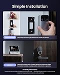 SwitchBot Caméra à sonnette de porte, pas d'abonnement, comprend moniteur, options de puissance double, vue de la tête aux pieds, 2K Vidéo, 2-Way Audio, détection de mouvements, système d'interphone sans fil, compatible avec Alexa & Google Home