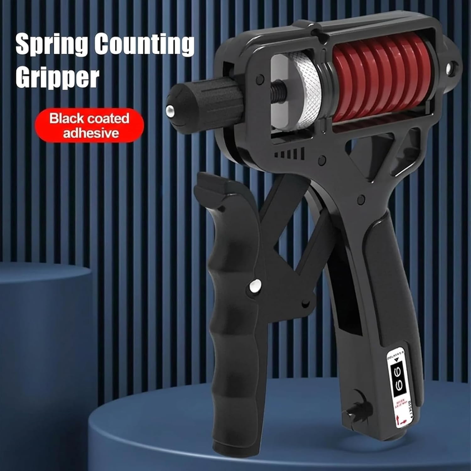 Adjustable Hand Grip Strengthener with Electronic Counter, 11-364lb Resistance, Grip Strength Trainer for Finger and Forearm Exercise, Non-Slip Handle for Home Gym