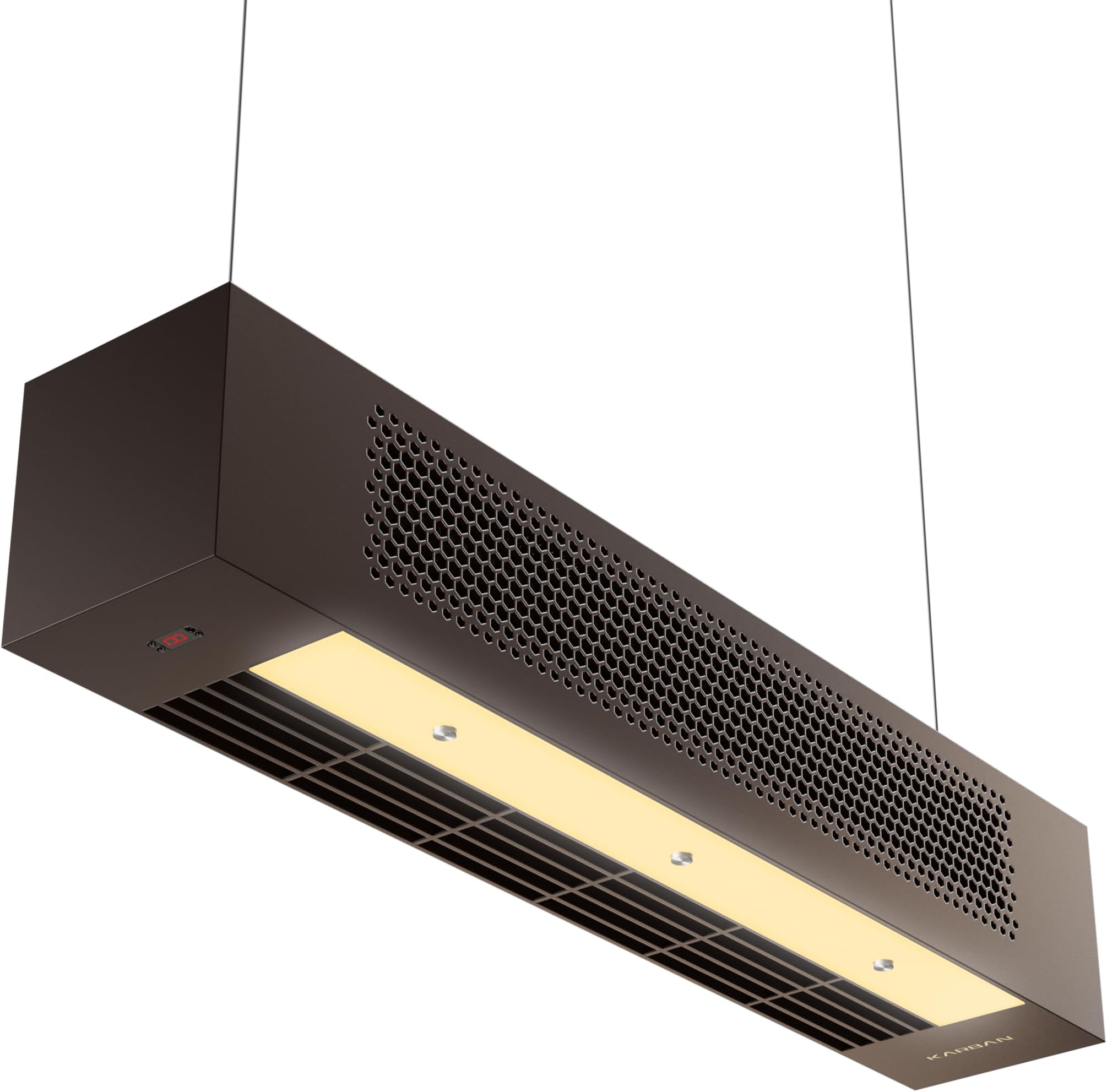 KARBAN Airzone Lite 3-In-1 Bladeless Ceiling Fan with Air Purifier & Light for Home & Office | CFD Technology Handcrafted Wooden Versatile Air Circulator Or Tower Fan (Brown, Warm White LED Light)