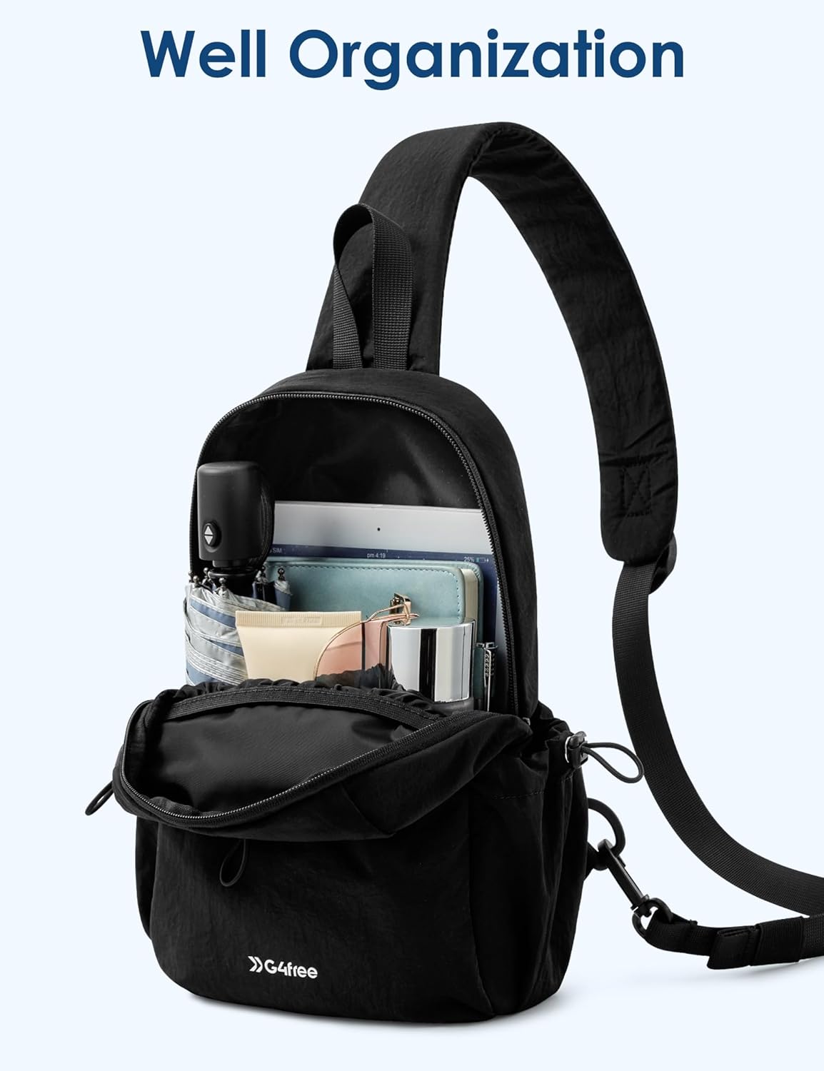 G4Free Sling Bag for Women, Casual Crossbody Handbag Fashionable Shoulder Backpack Lightweight Chest Bag - Image 3