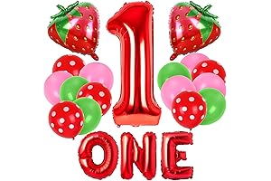 Strawberry 1st Birthday Decoration Supplies Berry First Birthday Balloons