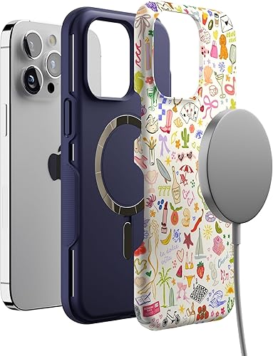 Vista 283 de Casely - Funda para iPhone 14 Pro Max, Viva La Vida, Frida Kahlo Floral Collage, compatible con MagSafe 10 Frida Kahlo Viva La Vida Collage