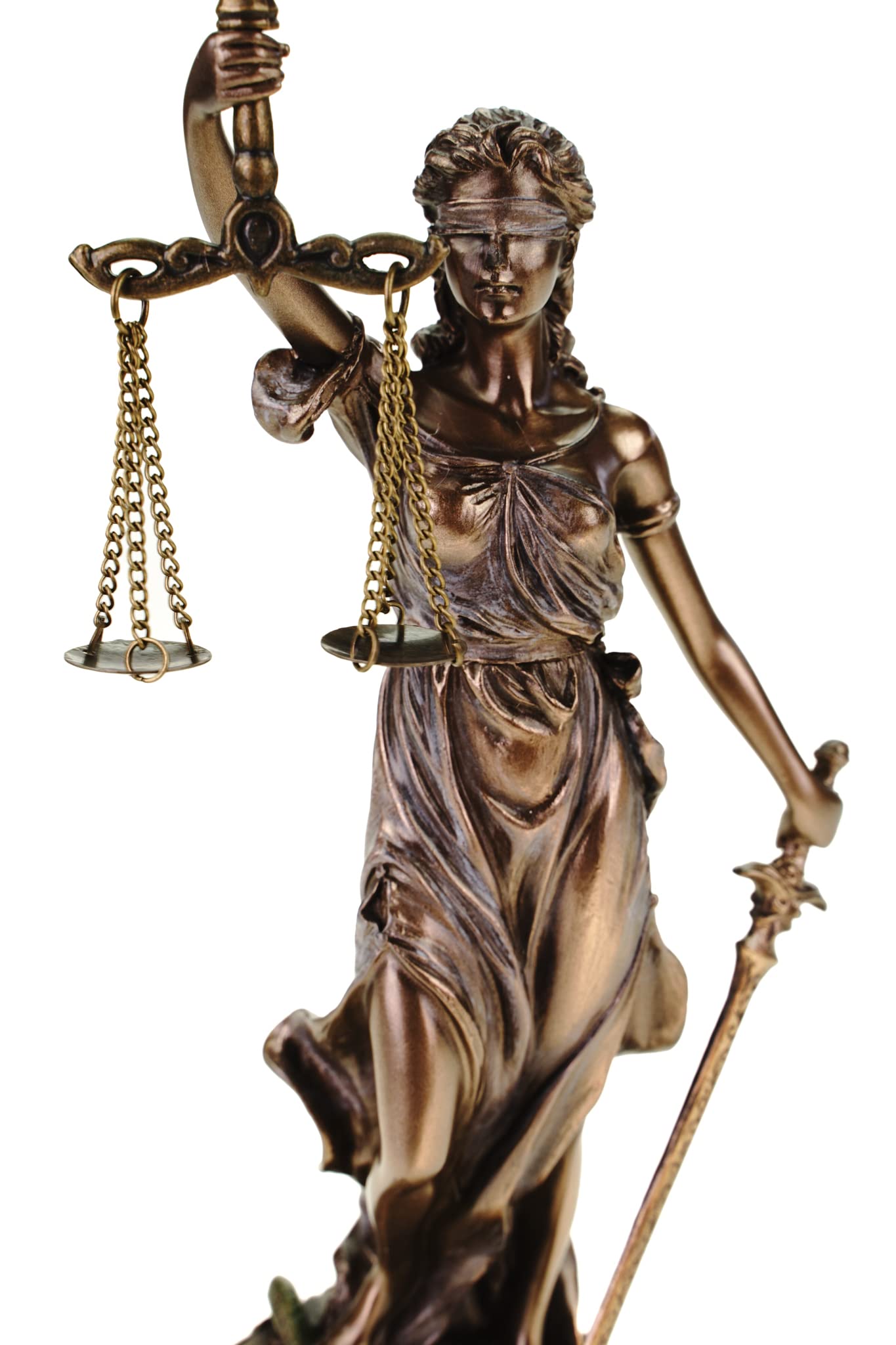 Justitia Veronese - Escultura de Dioses Romanos, 21 cm, Bronce