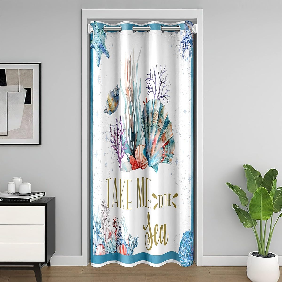 Rideau de porte de placard festonné occultant 30 % 50 % bleu sarcelle tissu