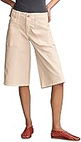 Lucky Brand Women's Culotte Shorts - Mid-Rise Relaxed Fit, 98% Cotton Stretch for Casual Comfort