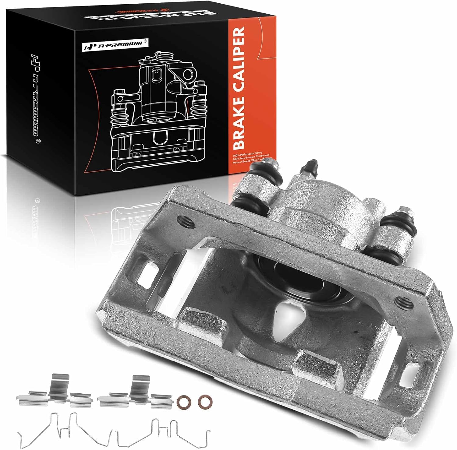 A-Premium Disc Brake Caliper Assembly with Bracket Compatible with Select Ford Models - E-150/Econoline 2004-2006, E-150 Club Wagon 2004-2005, 4.6L/5.4L - Rear Right Passenger Side