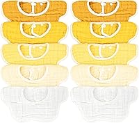 Vista 14 de Baberos de muselina para bebés, baberos para babero de dentición para bebé niña o niño de muselina de algodón