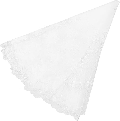 Miniatura 8 de Christmas Lace Snowflake Tablecloth: Round Snowflake Table Cover Runner Fireplace Mantle Scarf Topper for Xmas New Year Dinners Party Decoration