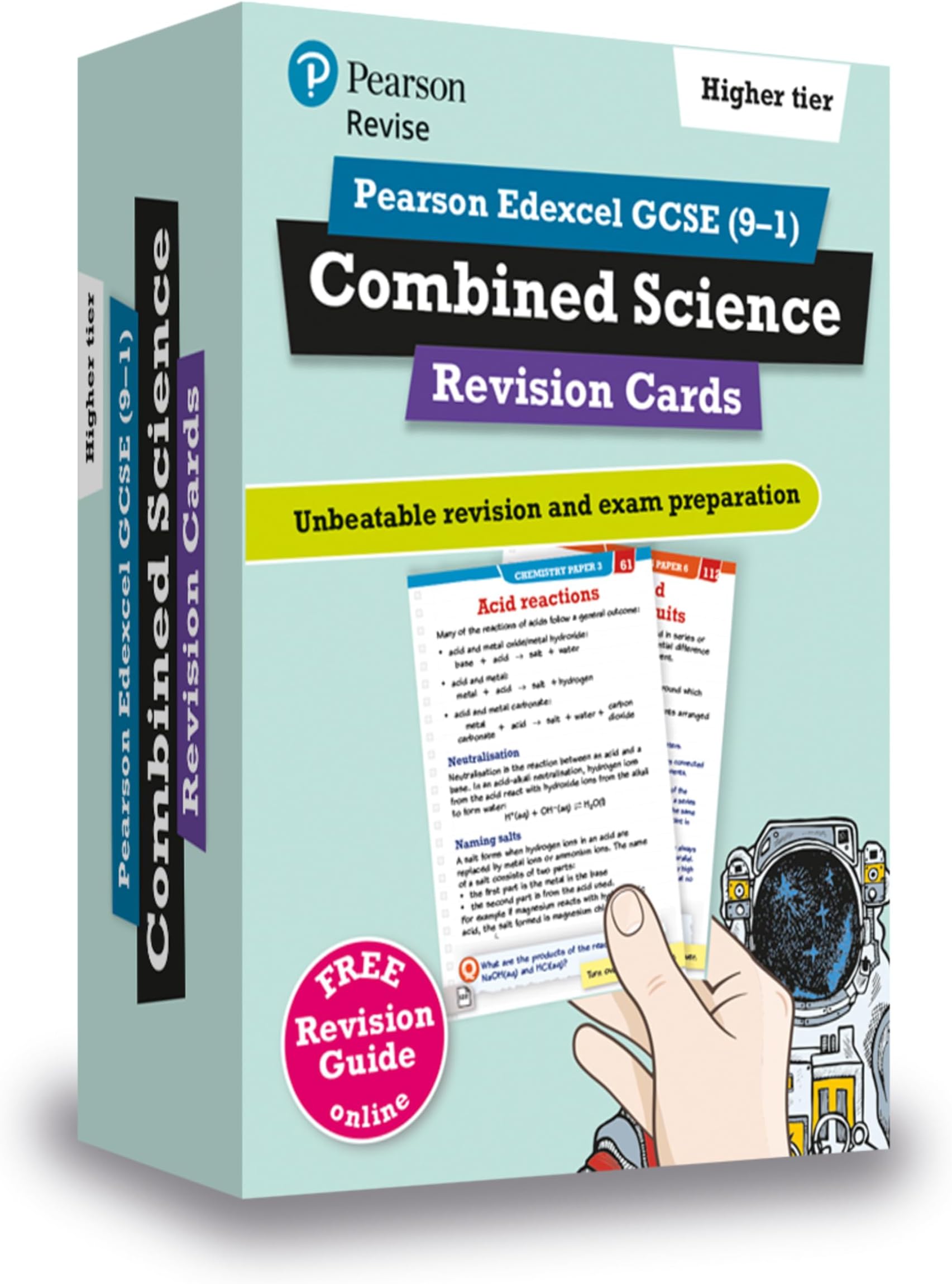 Pearson REVISE Edexcel GCSE (9-1) Combined Science Higher Revision Cards: for home learning, 2022 and 2023 assessments and exams