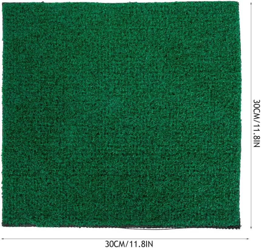 Simulated Turf Mat 11.81X11.81 Inch Artificial Grass for Fish Tank Turtle Basking Platform and Home Landscaping Flowerpot Mat