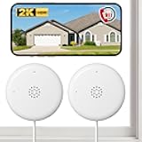 2K No Drill Window Camera-2 Pack Indoor 2.4/5 Ghz Cameras for Home Security with Starlight Night Vision, AI Smart Detection, 911 Emergency Dispatch,US Based Cloud,2 Way Talk,24/7 Recording