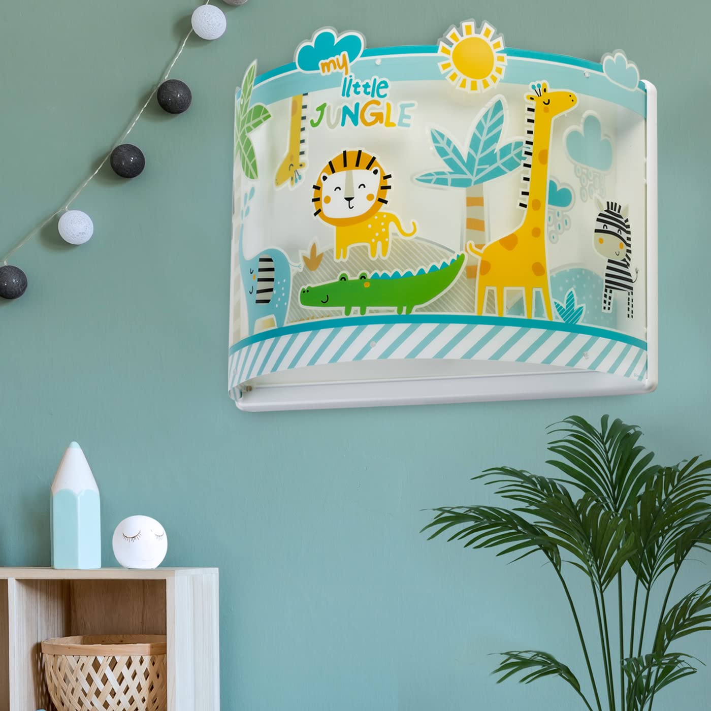 Dalber Lámpara Aplique Pared Infantil My Little Jungle Animales Jungla (76118), E27