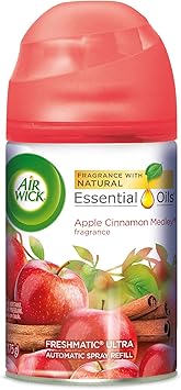 Air Wick Freshmatic Automatic Spray Air Freshener, Apple Cinnamon Medley Scent, 1 Refill 6.17 oz Pack of 4