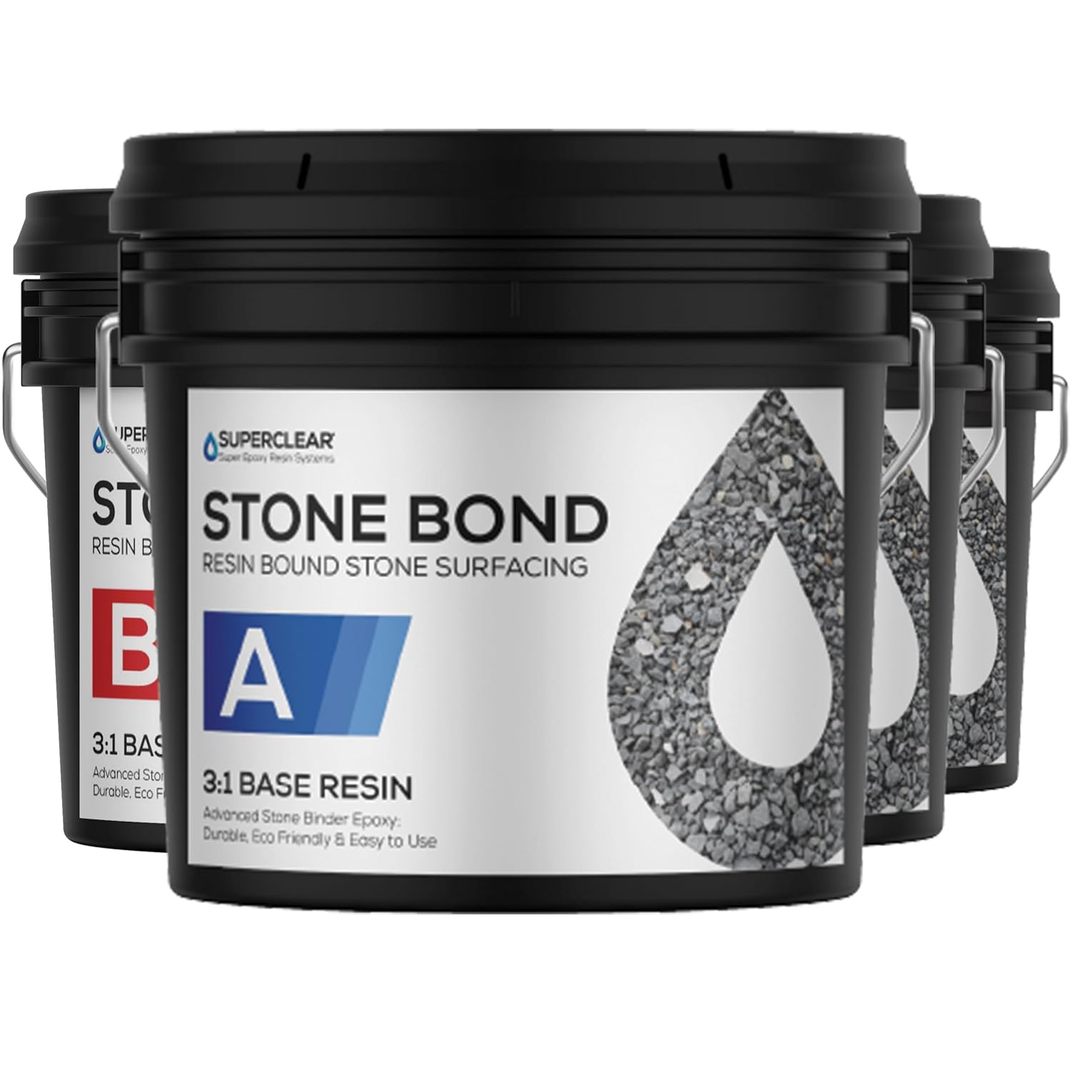 McKinnon Stone Bond Epoxy, Resin Bound Surfacing Epoxy for Gravel & Pebble Stone, Easily Transform Your Driveway, Flooring, Indoor, Outdoor, Patios, Walkways, Stairs (1 Gallon)