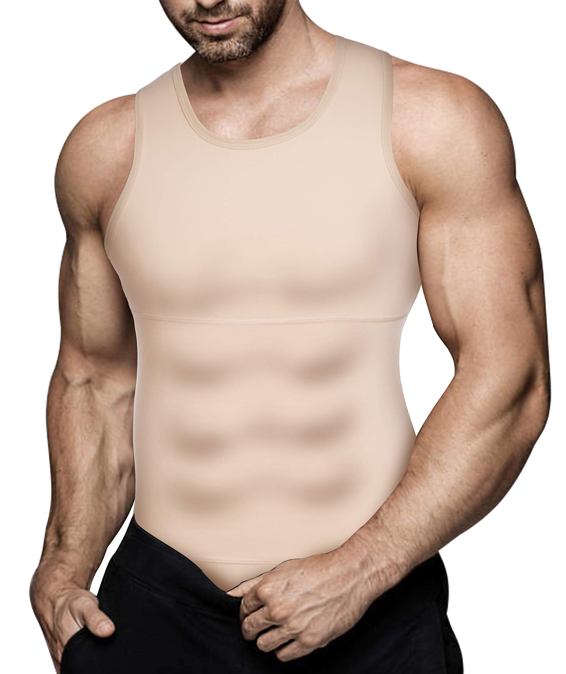 CHUMIAN Maglietta Compressione Uomo Canotta Contenitiva Snellente Intimo Modellante Dimagrante Fascia Pancia Sportivo Fitness Canottiera…