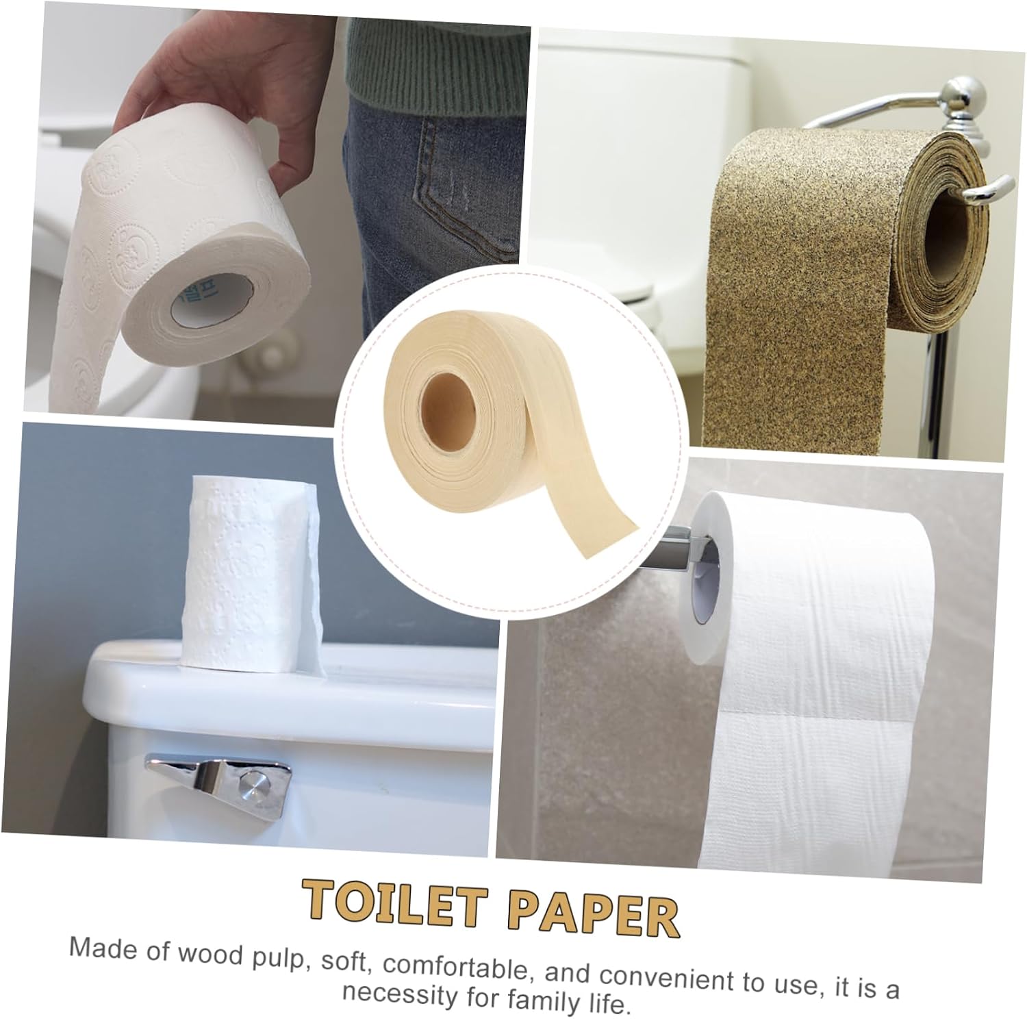 Large Roll Toilet Paper Soft Pulp Tissue for Home Office Use Essential for Family Life Jumbo for All Ages image 5