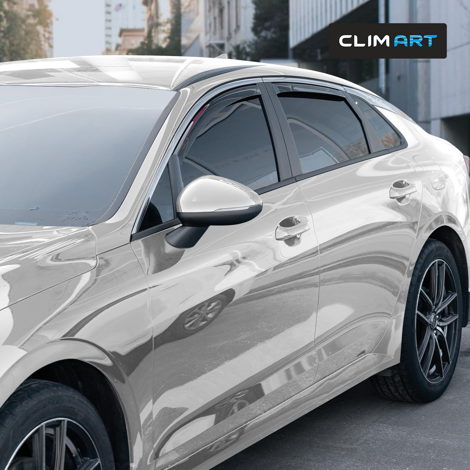 CLIM ART in-Channel Incredibly Durable Rain Guards for Kia K-5 2021-2026, Original Window Deflectors, Vent Window Visors, Vent Deflector, 4 pcs. - 621276