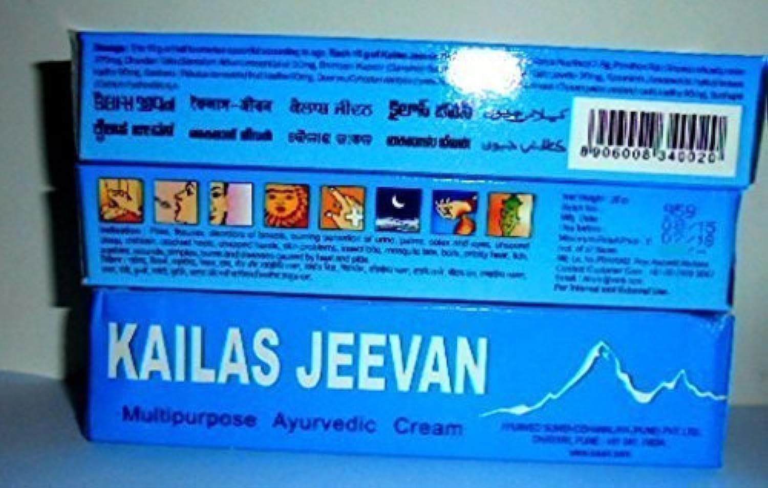 Setof 3 Tubes of Kailas Jeevan 20 gms herbal Multipurpose Ayurvedic Antiseptic Cream Skin Care