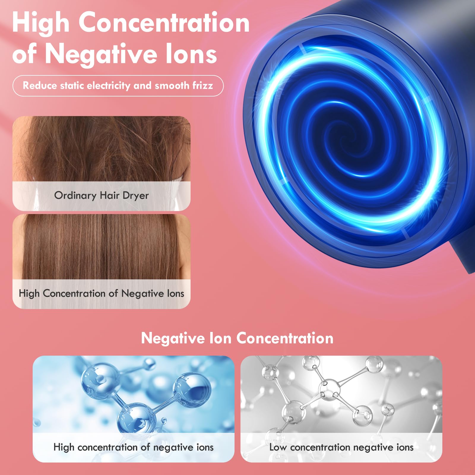 NDLT Hairstyler 5 in 1 Haartrockner Föhnbürste Glättbürste Lockenstab Rundbürste