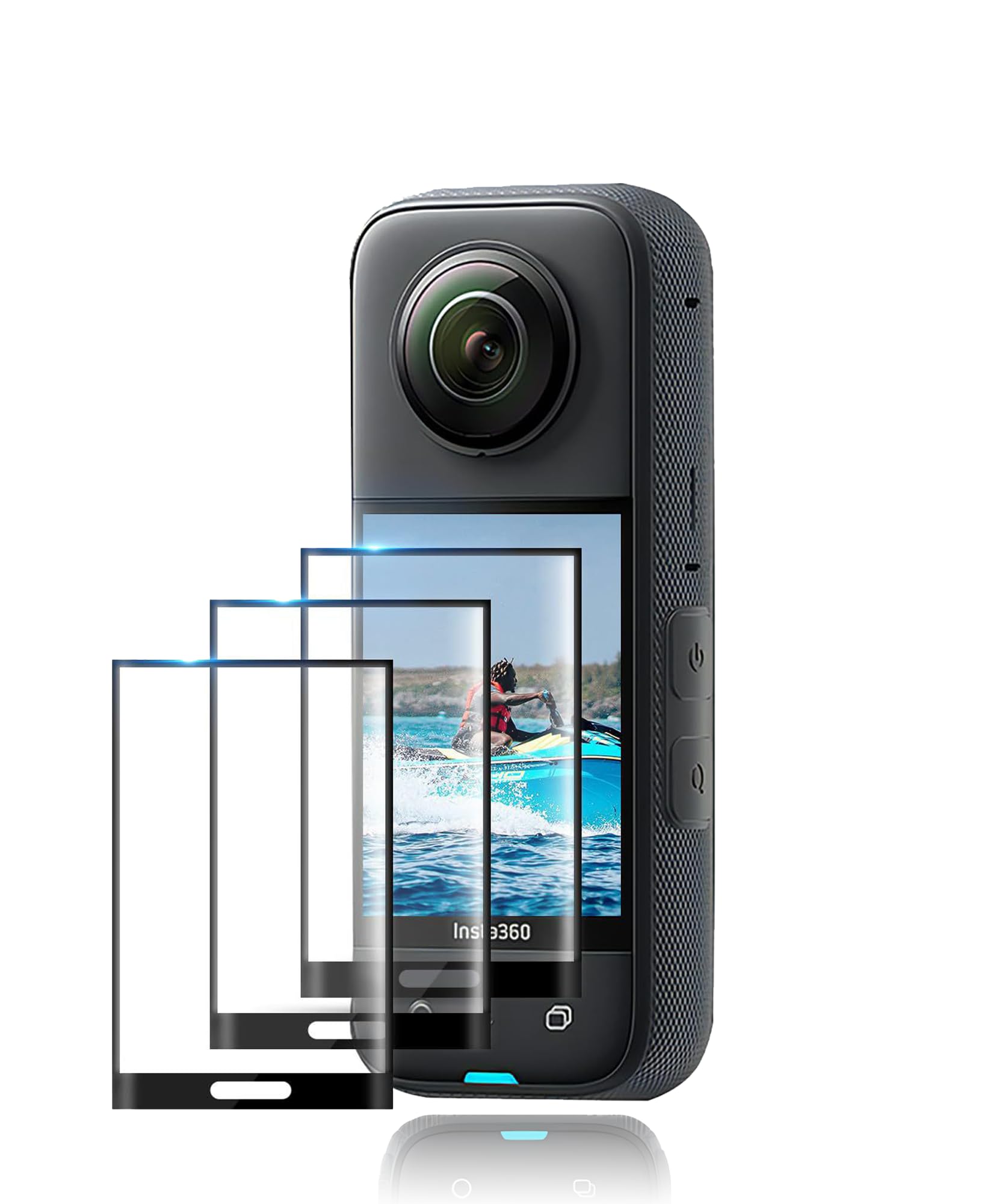 Do Insta360 X5 folia ochronna na ekran ze szkła hartowanego – wysoka przejrzystość, bez pęcherzyków powietrza, odporna na zarysowania, odciski palców (zestaw 3 szt.)