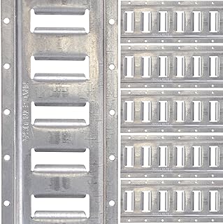 US Cargo Control E Track, Made in USA, 12 Gauge Steel 5 FT Galvanized Rail (6 Pack) Horizontal ETrack Rails for Trailers, Garages, Cargo Vans, 6,000 Pounds Break Strength Per Slot