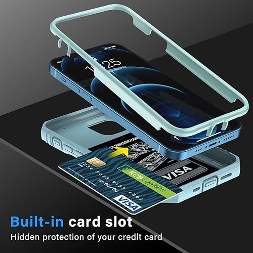 Vista 130 de Korecase Funda de protección para iPhone 12 y 12 Pro Ring Case con cubierta para lente de cámara, grado militar, resistente, de doble capa, cuerpo