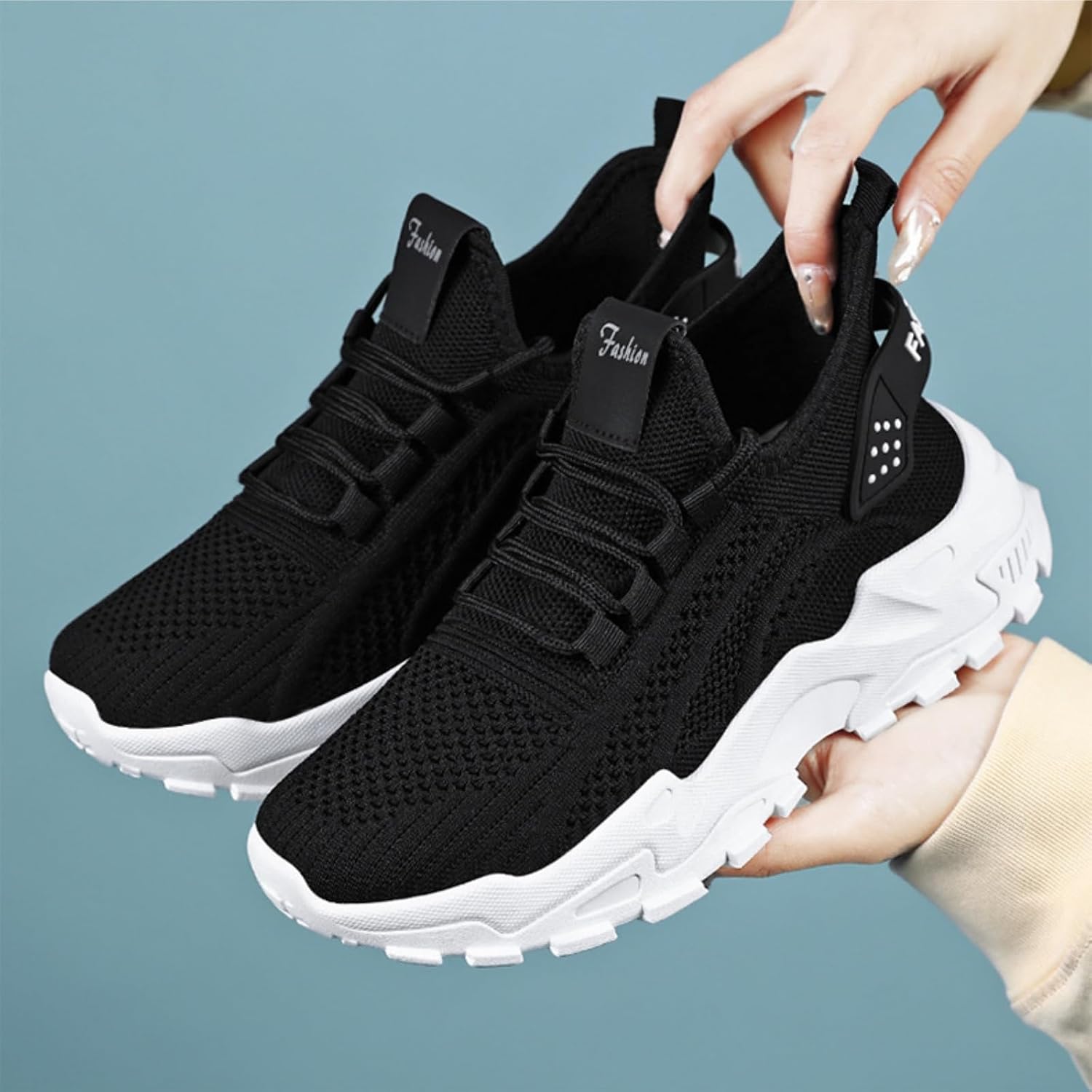 Chunky Sneakers for Women Fashion Platform White Leather Casual Comfortable Wedge Walking Sport Running Slip on Breathable Lightweight Athletic Sports Gym Work Mesh Lace Up ​Dad Shoes