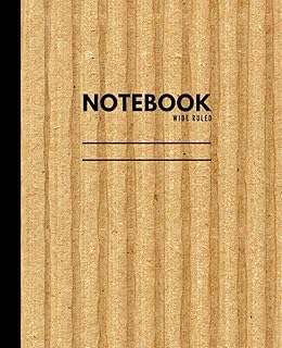 Kraft Composition Notebook Wide Ruled: Craft Cardboard Cover Style Notebook College Ruled | Minimalist Journal And Diary For Teens And Adults (100 pages, 7.5x9.25 in)