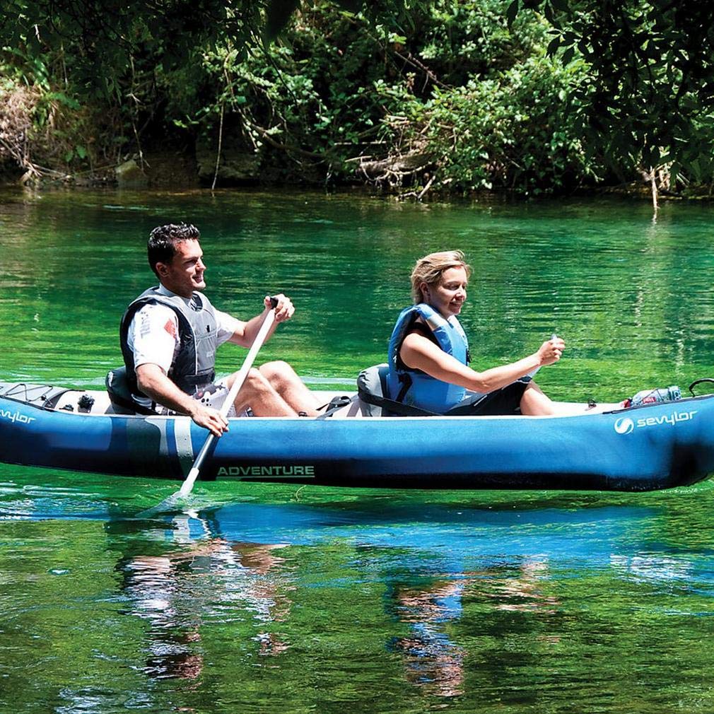 Sevylor Adventure Kit 2 Plätze Kanu Aufblasbar Kayak Mit Paddel Und Pumpe 62495