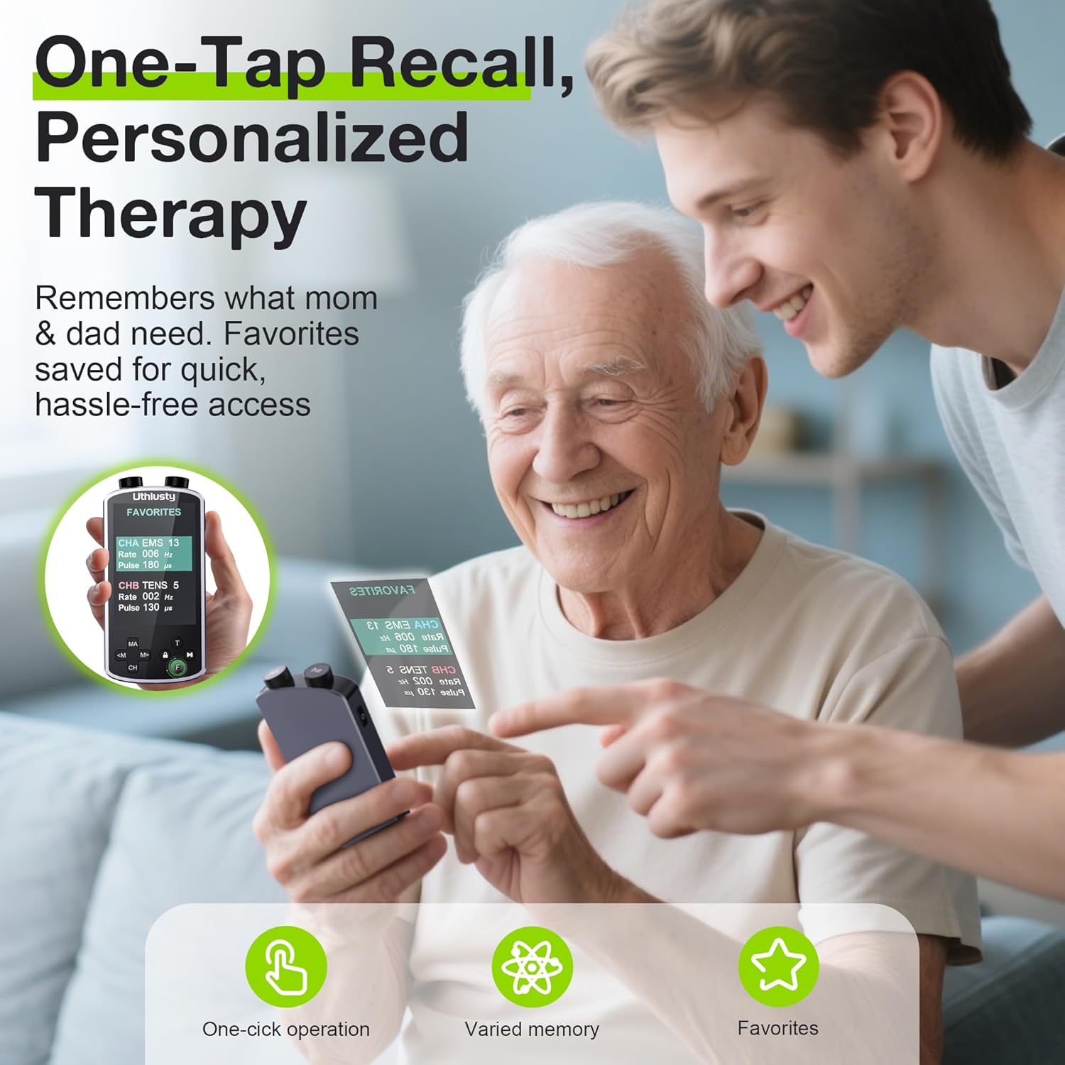 TENS Unit Muscle Stimulator with Color Display,Dual Channel TENS EMS Machine with Customizable Frequency&Pulse Width,36 Modes,20 Intensity Levels,Rechargeable Pain Relief Device–Black(Button Layout B) - Image 5