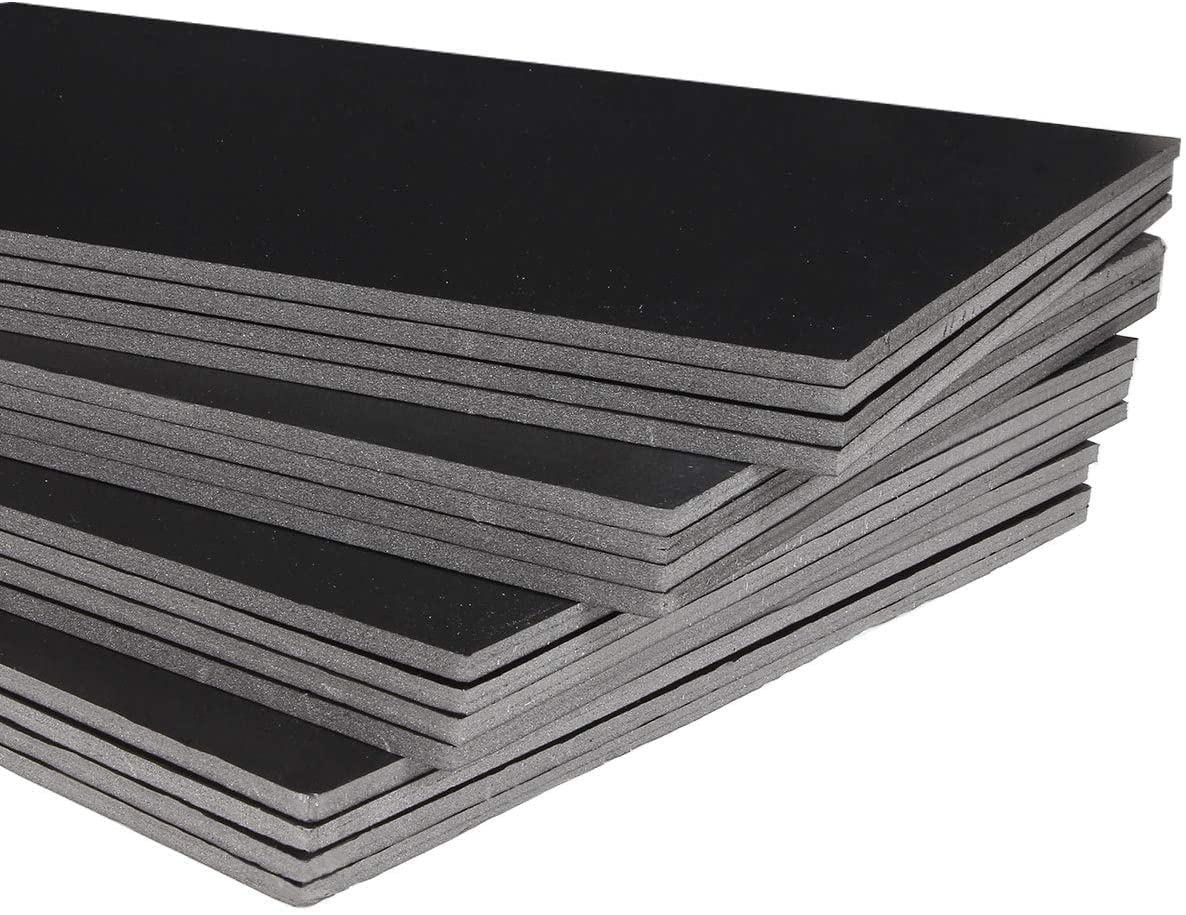 Lot de 16 Carton Mousse Noir A3, 5mm Plaque Mousse de Polystyrène, Planche Mousse Noire pour Art, Présentations, École, Bureau (297MM×420MM)