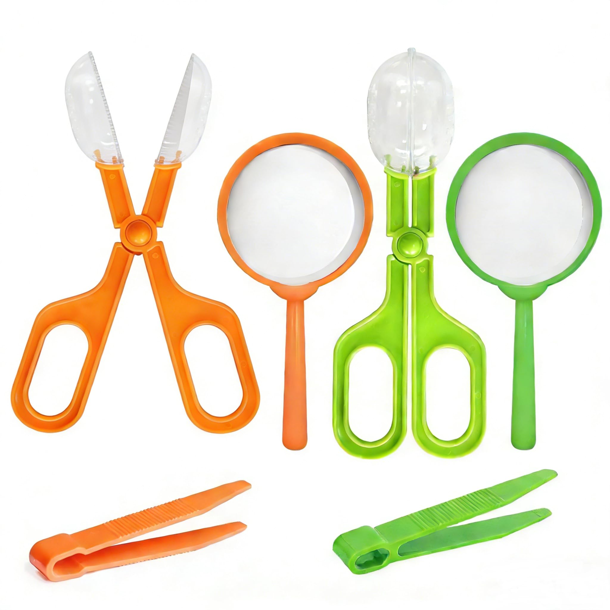 Bug Catcher for Kids,6 Pack Bug Hunting Kits for Children Explorer Toy Outdoor Kids Insect Explorer Kit including Insect Catching Scissors, Tweezers, Magnifying Glass