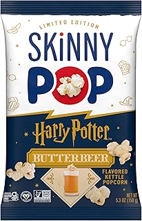 Butterbeer Flavored Kettle Popcorn, Harry Potter Snacks, Gluten Free, Vegan, Non-GMO, Dairy Free, SkinnyPop, 5.3oz Grocery Sized Bag