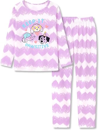 Tebbis Girls Tie Dye Long Sleeve Pants Pajamas Cotton Loungewear Size 4-18T