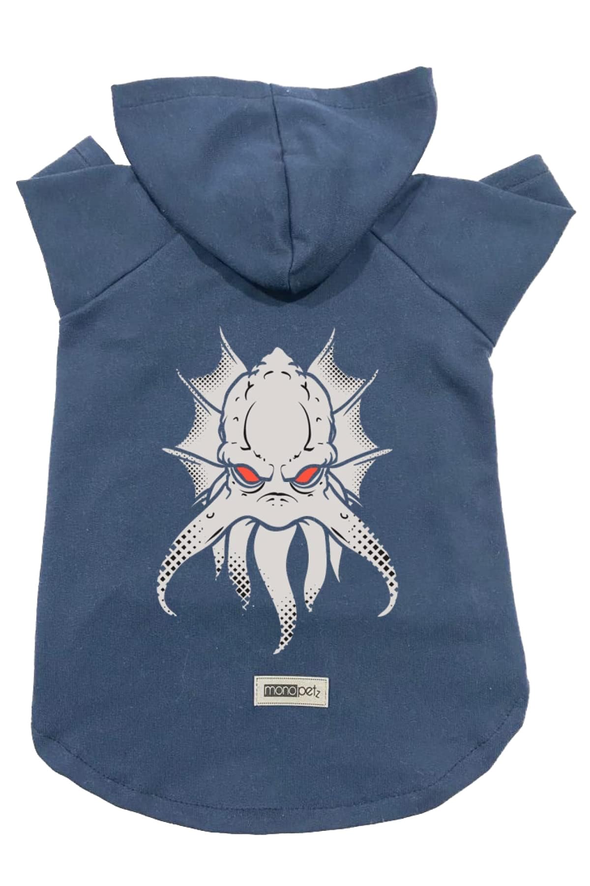 monopetz Kapişonlu Polar Sweatshirt Köpek ve Kedi Kıyafeti & Elbisesi - Lacivert Flying Monster XS Beden
