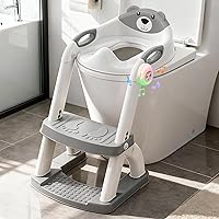 Vista 20 de Asiento de entrenamiento para inodoro, SKYROKU - Asiento de inodoro para entrenamiento con escalera para niños pequeños, para niños y niñas pequeños