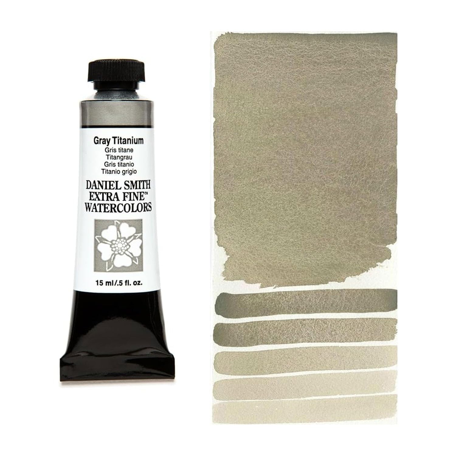 Daniel Smith Watercolor, 15 Milliliter Tube, Gray Titanium (284600241)
