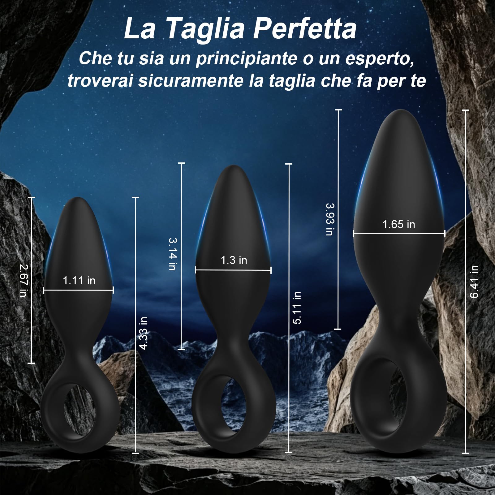 Plug Anale-Dilatatore Donna Uomo Sex Toys 3Pcs Dildo Anale Sexytoysys Coppia Plug Analesex Toy Kit Silicone Butt Plug Anali Dilatatore Ano per Uomo Toys Sessuali per Donna Uomini