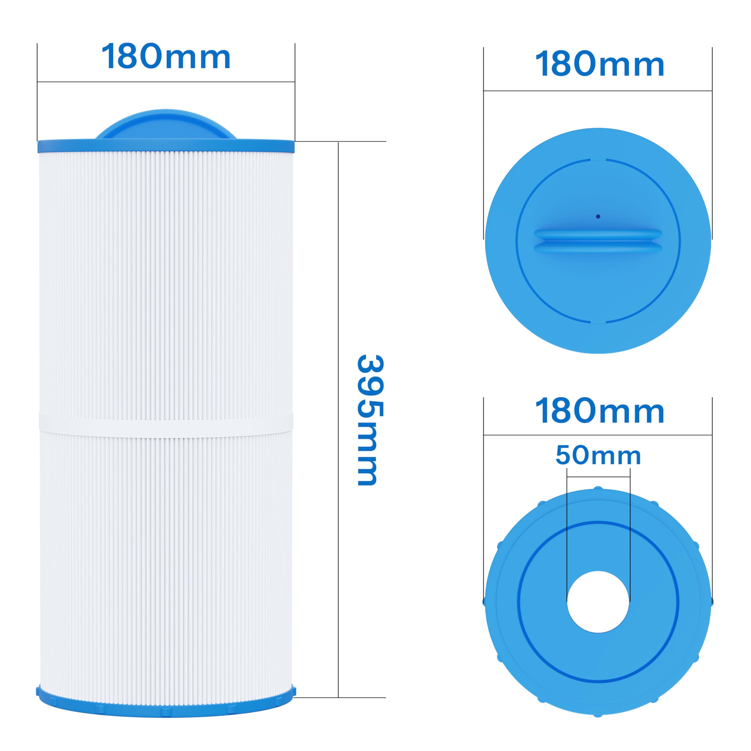 Cartucho de filtro para piscina compatible con Weltico® C3, 1