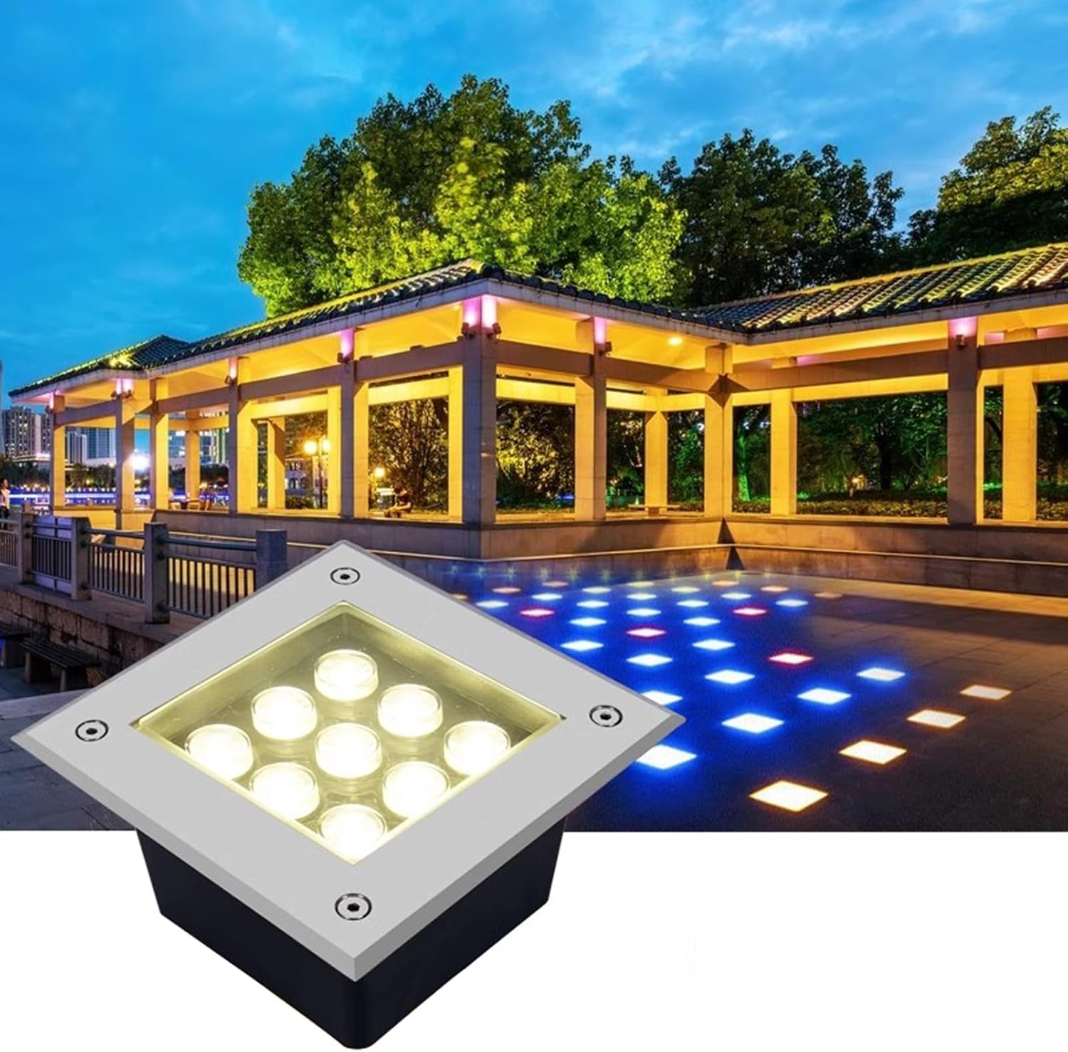 Low Voltage In-ground Lights LED s IP66 Waterproof AC12/24V Deck Lights for Outdoor Bridge Garden Path Square Landscape Lamp