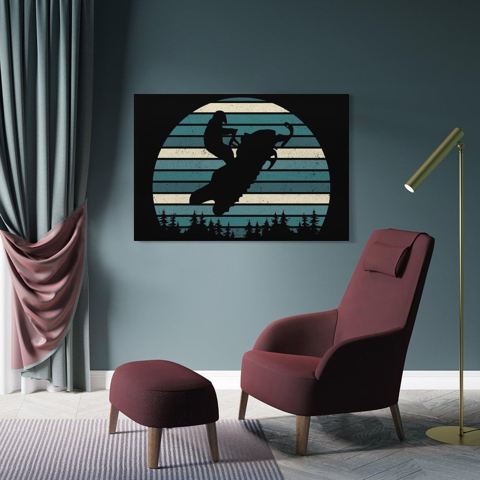 Junmoney Home Decor Wall Art Snowmobile Snow Machine, 16x24inch(40x60cm), for Hallway, Bedroom Or Modern Interiors, Gift Idea for Housewarming And Birthdays