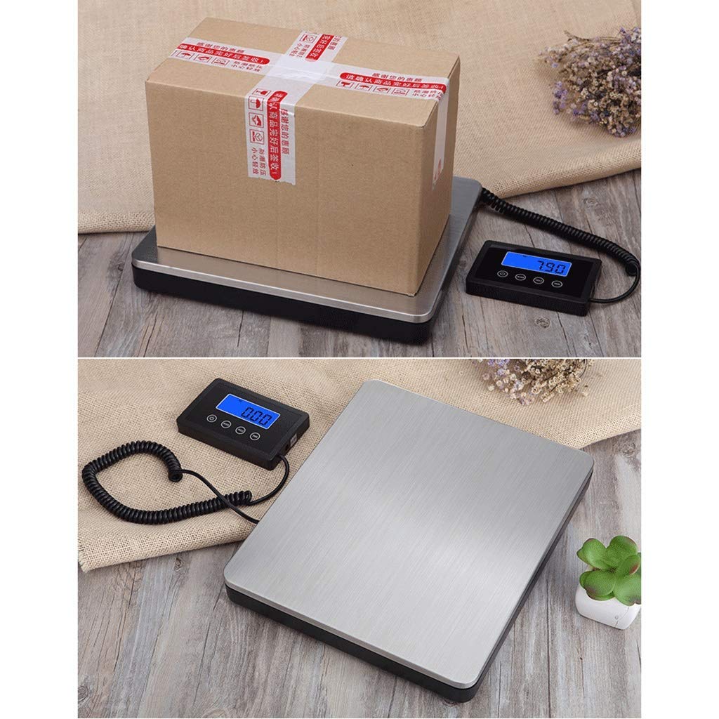 Báscula electrónica de alta precisión, plata digital, 180 kg/50 g, pesaje postal profesional, plataforma de acero inoxidable, básculas de frutas para tiendas comerciales, pesaje de cocina, báscula pa