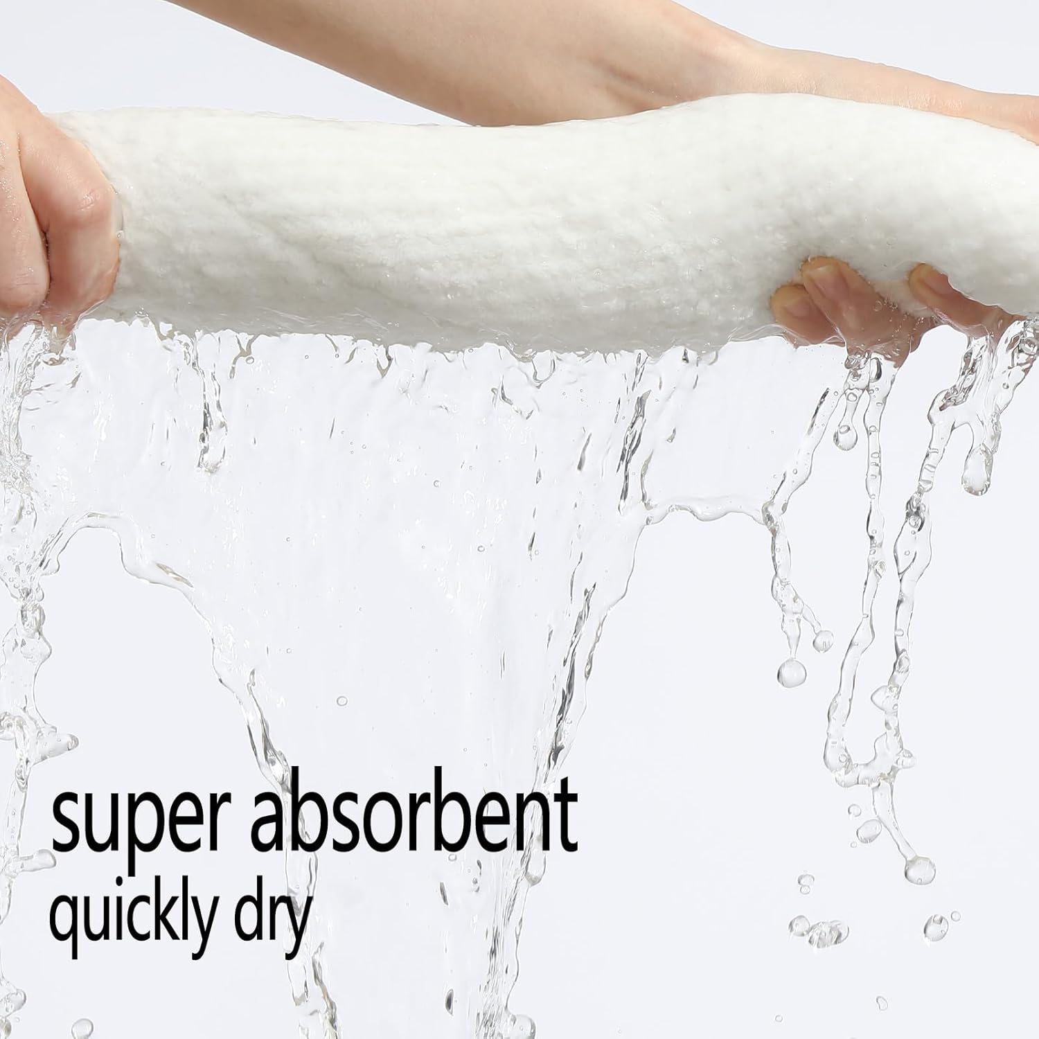 YTYC Towels, 39x78 Inch Oversized Bath Sheets for Adults Luxury Extra Large Bath Towels Sets of 6 Super Soft Shower Towels for Bathroom Microfiber 80% Polyester (White,6 Piece) - Image 5