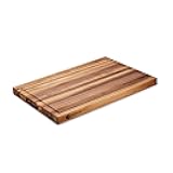 Large Walnut Cutting Board, Double-Sided with Juice Groove & Recessed Handles, Durable, Scratch-Resistant Hardwood, Great for Chopping, Carving & Serving, 13.75
