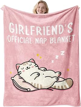 CECOMBINE Valentine's Day gifts for Girlfriend, Girlfriend Blanket, I Love You Gift, Birthday Presents for Her, Anniversary Valentine's Present for Her 150x130CMPink