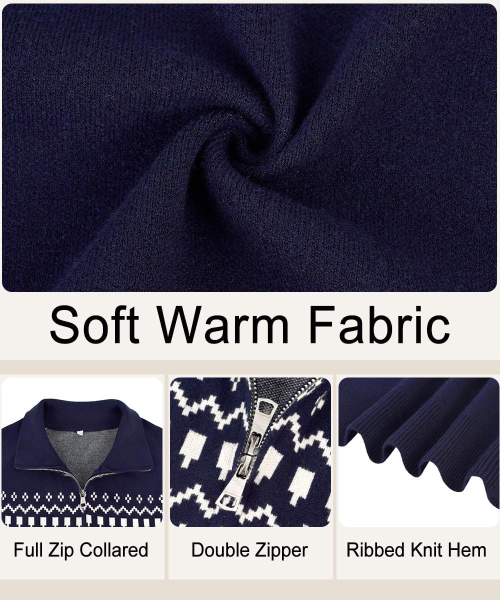 CARCOS Women's Plus Size Cardigan Zip Up Lightweight Long Sleeve Knit Sweaters Oversized Collared Casual Jacket XL-5XL - Image 5