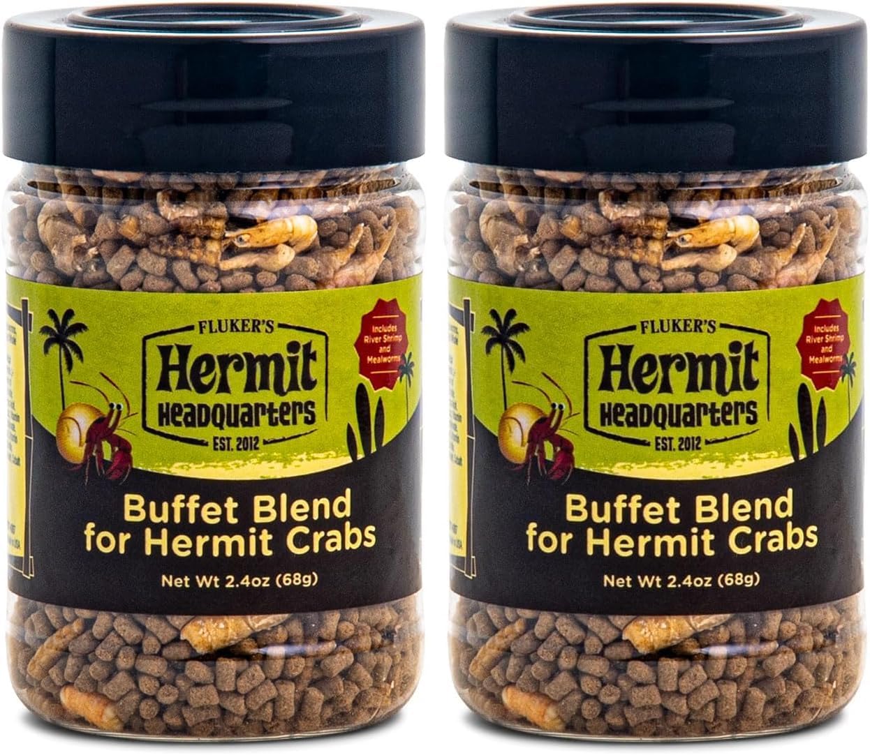 Fluker's Buffet Blend Diet - Food for Hermit Crabs 2.4 oz,(Pack of 2)